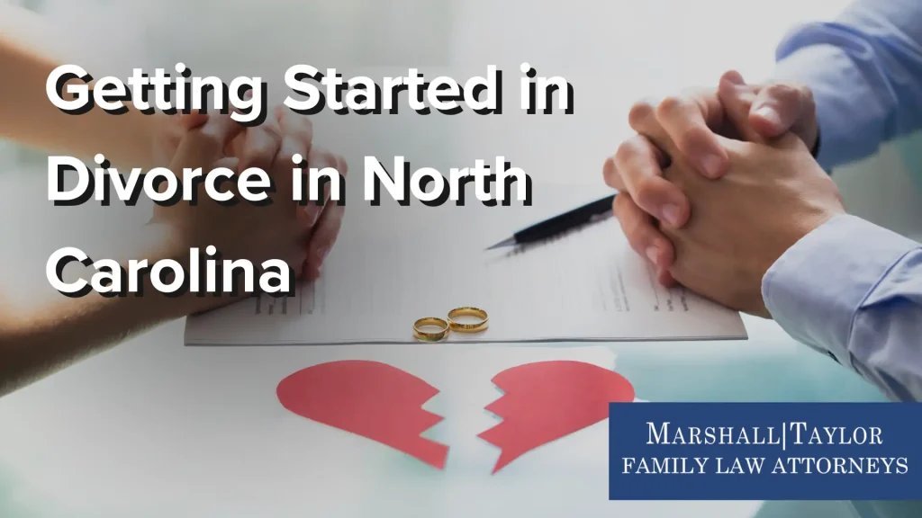 Getting Started in Divorce in North Carolina Image